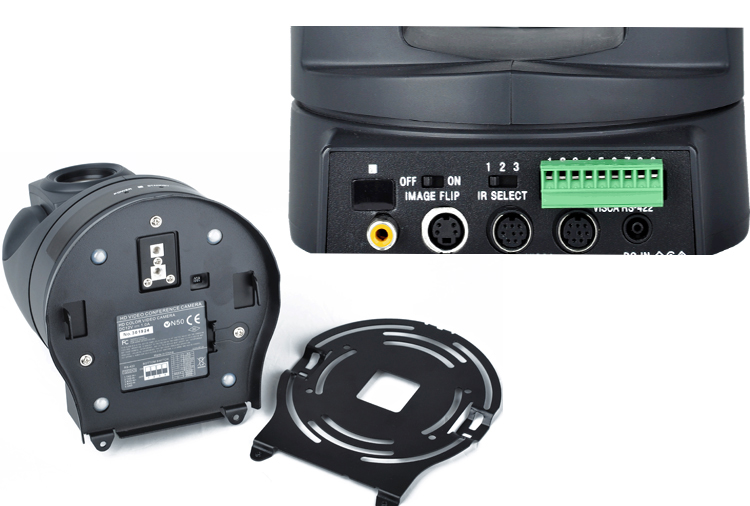 索尼機芯D70P視頻會議攝像機接口和配件圖