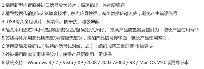 USB2.0信號放大延長線 USB2.0攝像機(jī)專用加長器5/10/15/20/30/40米